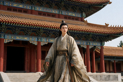 角色扮演游戏：仙侠奇幻世界场景，精致古风建筑与武侠角色